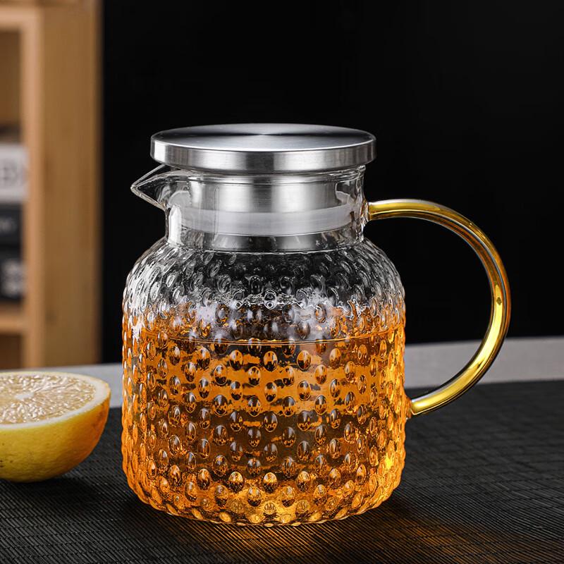 Lìláng 1400ml Hammered Glass Tea & Cold Water Pitcher
