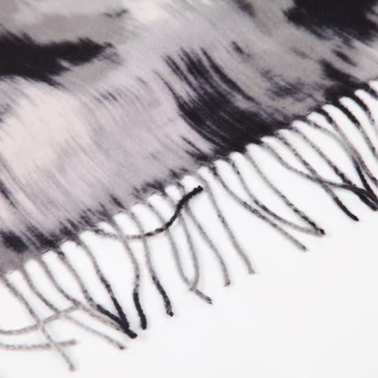 Women Scarf Graffiti Color Block Printed Scarf Autumn Winter Soft Shawl Scarf Outdoor Activities Versatile Accessory