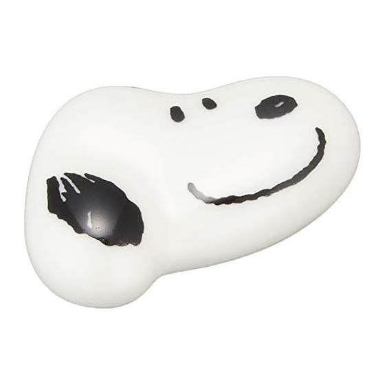 PEANUTS Snoopy Standard Chopstick Rest - White, 613533 - Adorable Close-up Face Design, Adds a Touch of Humor to Your Table - Ceramic, 3cm H x 4.5cm
