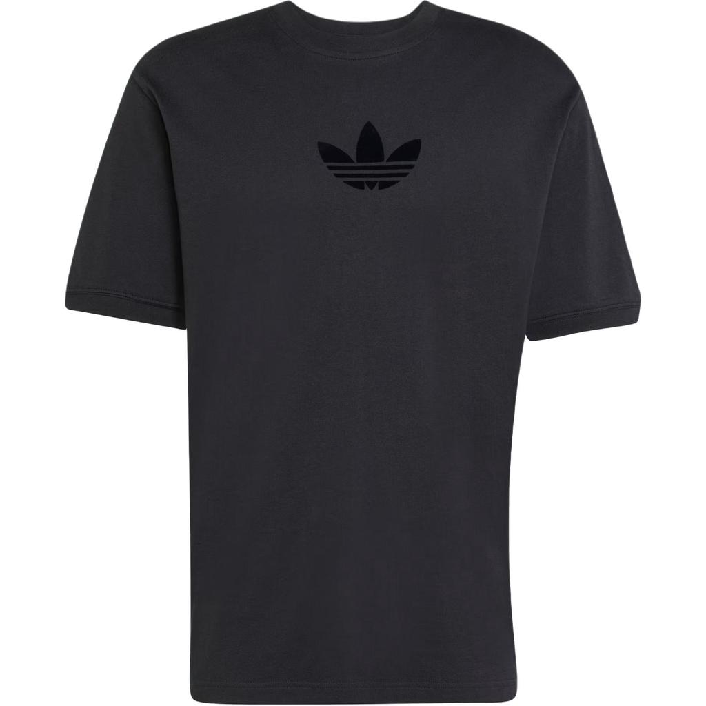 Adidas Originals Logo Pattern Loose Fit Round Neck Short Sleeve T-Shirt Men Tops Black JW5913
