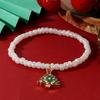 Christmas Colorful Beads Multi Element Pendant Bracelets For Women Santa Claus Tree Elk Bracelet Party Jewelry