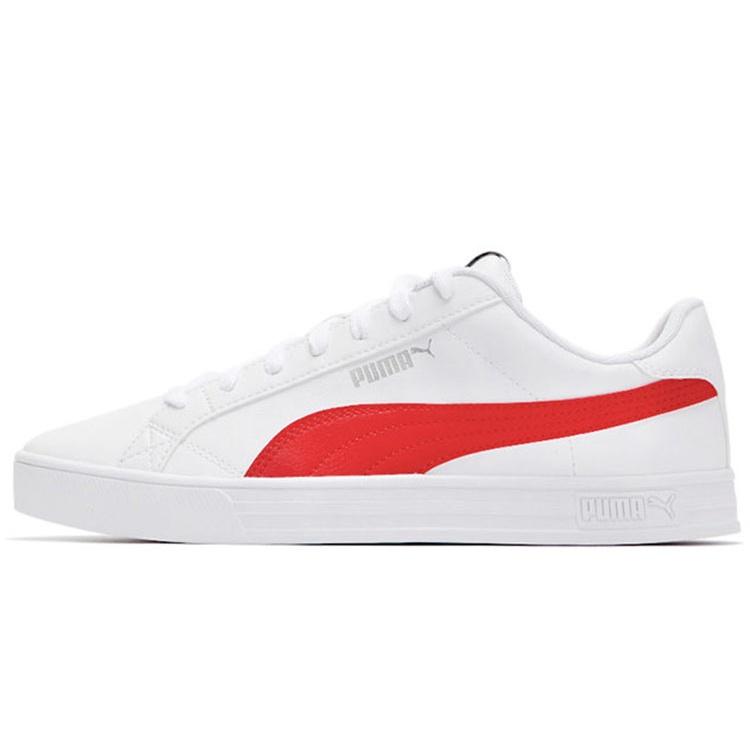 PUMA Smash Vulc V3 Lo White High Risk Red Men s 380752-04 EU 35.5