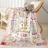 15th Birthday Celebration Flannel Blanket-Soft and Suitable for Sofas,Beds,Offices,Travel,All Seasons,Great Gift for Holidays and Birthdays.