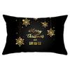 New Black Gold Series Christmas Peach Skin Print Waist Pillow Cover Home Accessories Cushion Cover Sofa Cushion Cover