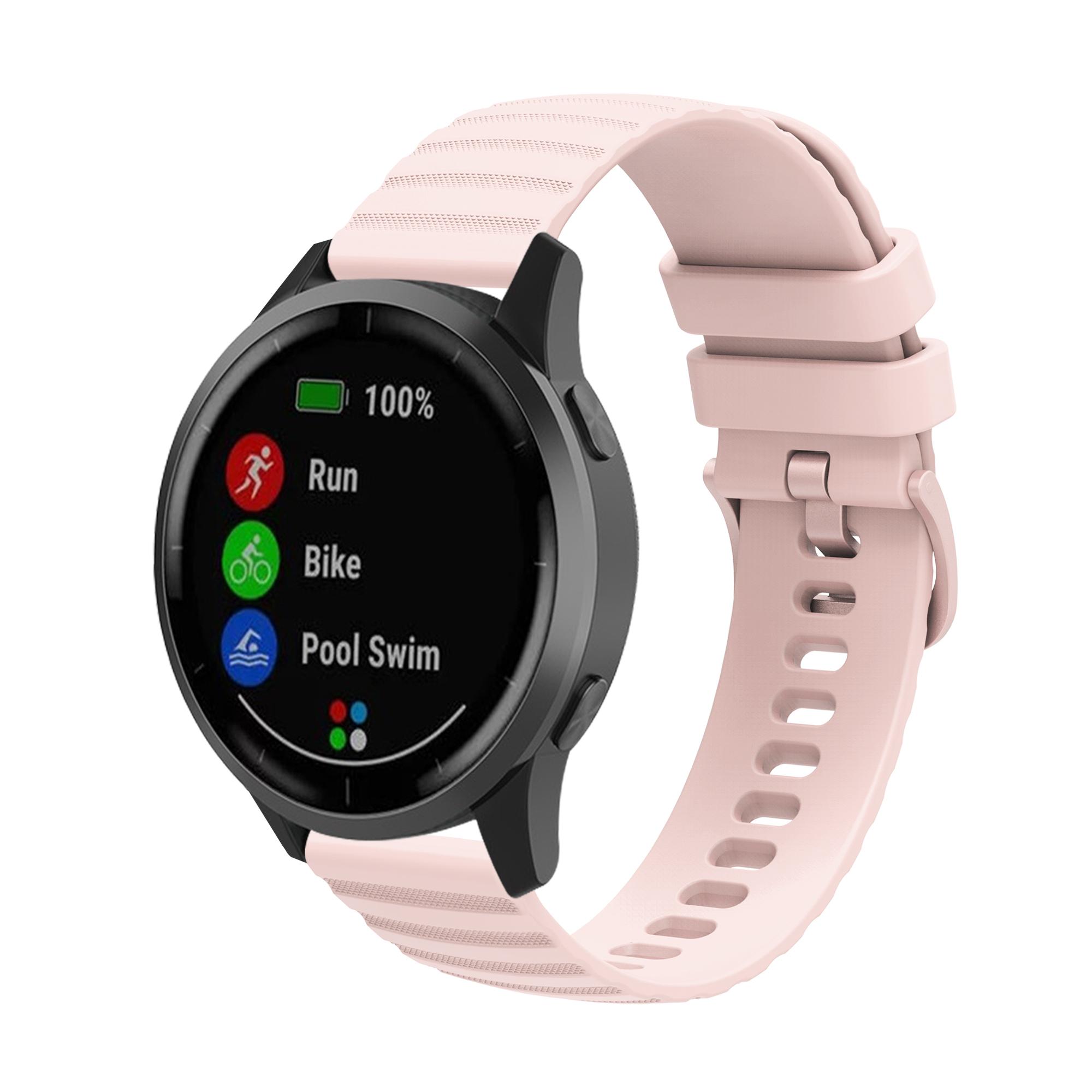 

18 мм силиконовый ремешок для смарт-часов Garmin Vivoactive 3S 4S ремешок Venu 2S Vivomove 3S Forerunner 255S Active S браслет CHINA&Garmin Venu 2S роза розовый