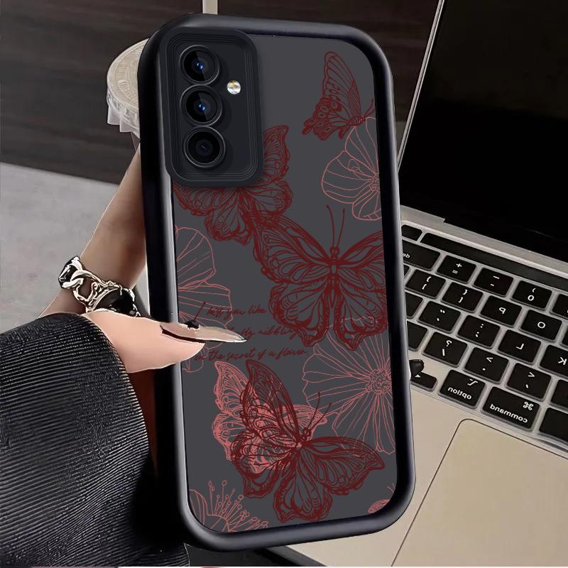 Butterfly Phone Case For Samsung Galaxy S25 S24 S23 Plus S22 S21 Ultra 24 FE Plus A15 A35 A54 A55 5G Shockproof Soft Cover