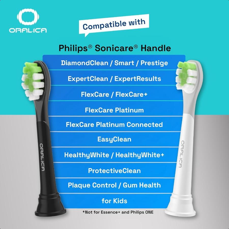 

Совместимые с Philips Sonicare W DiamondClean Сменные насадки для зубных щеток HX6062 HX6063 HX6064 Отбеливание Удаление налета и пятен United States