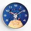 Children's Room Wall Clock Clock Cartoon Astronaut Silent Clock Bedroom Quartz Clock Home Wall Hanging 8 Inches 20CM