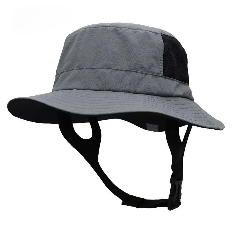 

Surf UPF50+ Summer Beach Breathable Hat Cap Sun Mesh Dark Gray 55-60cm