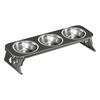 Elevated Dog Feeder Stainless Steel Pet Bowls with Foldable Stand No Spill Raised Pet Feeding Station for Healthy Eating Drinking Posture