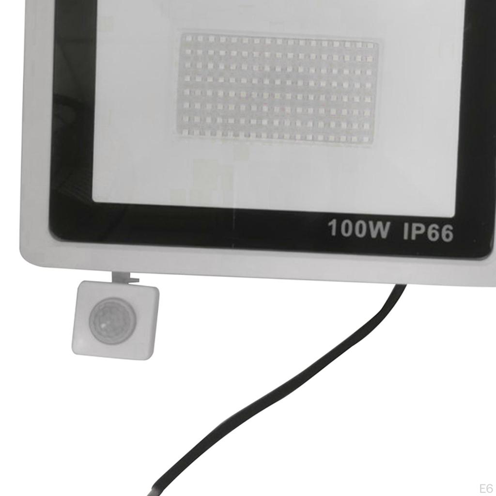 Bright Floodlight Work Lamp Motion Sensor for Outdoor Garden Yaed Flood Light, Cold White