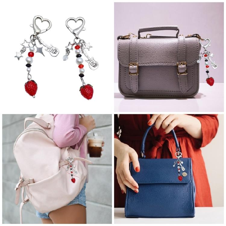 Custom Strawberry Shaped Keychain Stylish Keyring Accessory for Everyday Life