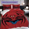 1PC Spider-Man Pattern Bedding Quilt Set Quilt Cover Pillowcase Home Decoration Birthday Gift (1 * Duvet Cover + 2 * Pillowcase, Without Core)