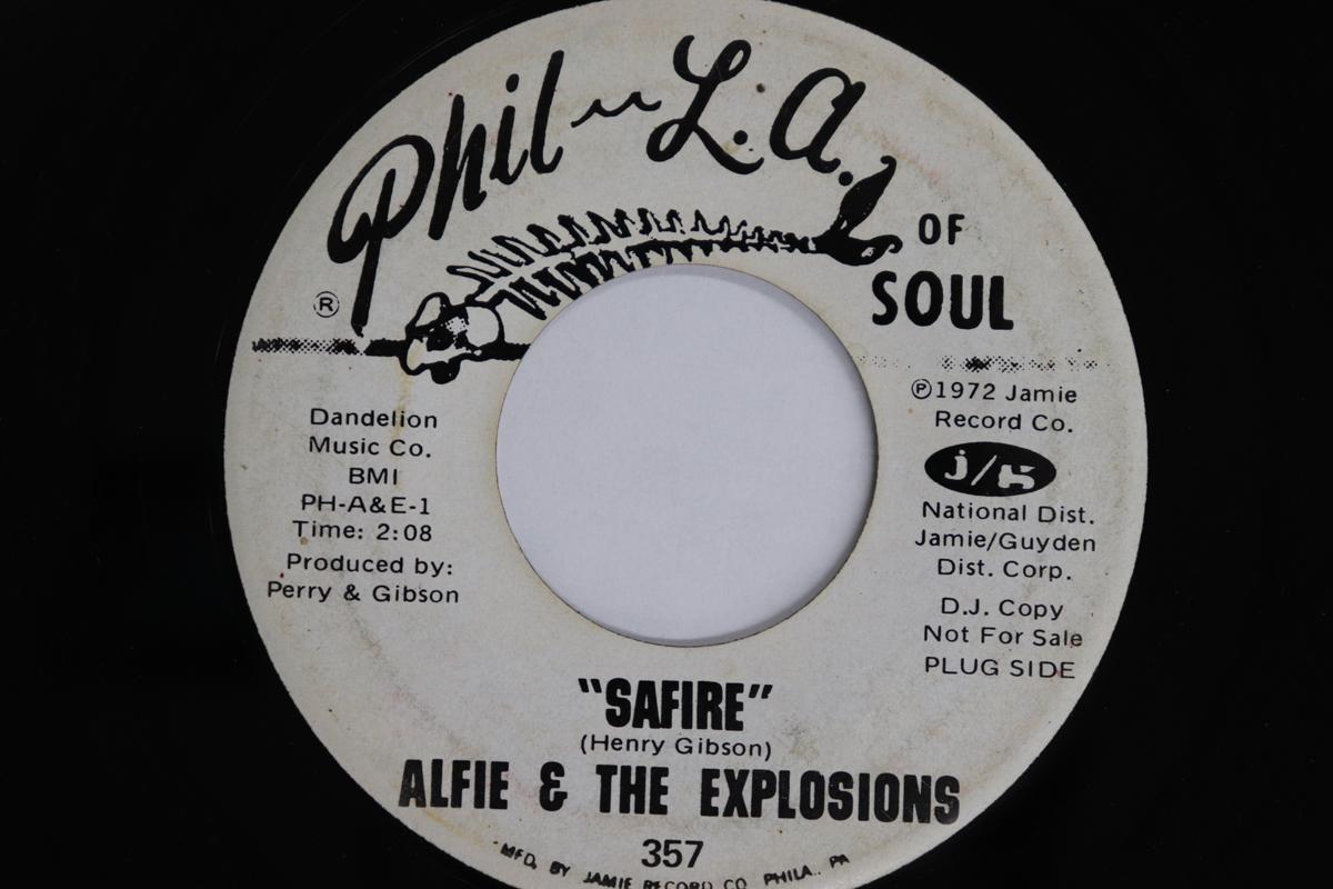 

7inch Record ALFIE & THE EXPLOSIONS - Safire / True Love 357PROMO PHIL L.A. OF SO 1973 US Soul/Funk Used