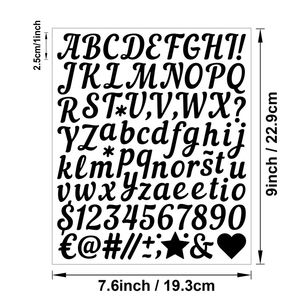 1 Inch Handwritten Letter Sticker Sturdy Multicolor Gift DIY Diary Hand Account English Alphanumeric Sticker