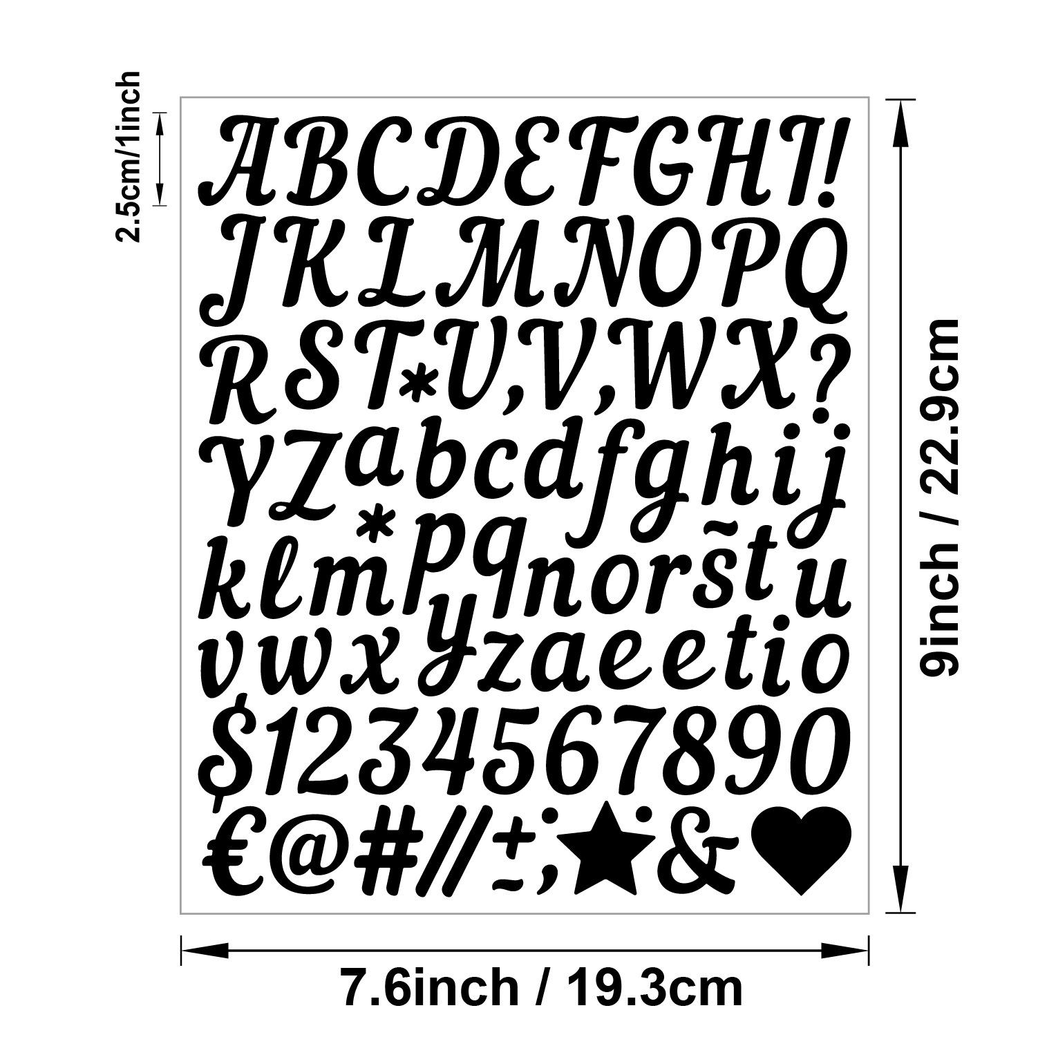 

1 Inch Handwritten Letter Sticker Sturdy Multicolor Gift DIY Diary Hand Account English Alphanumeric Sticker