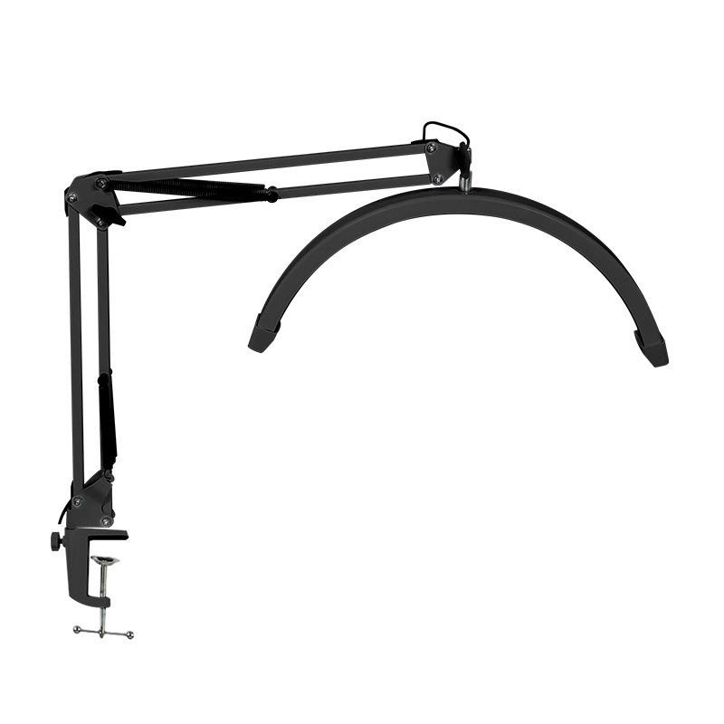 16" Half-Moon U-Shaped LED Clip-On Stand: Eye Protection & Permanent Makeup Fill Light.