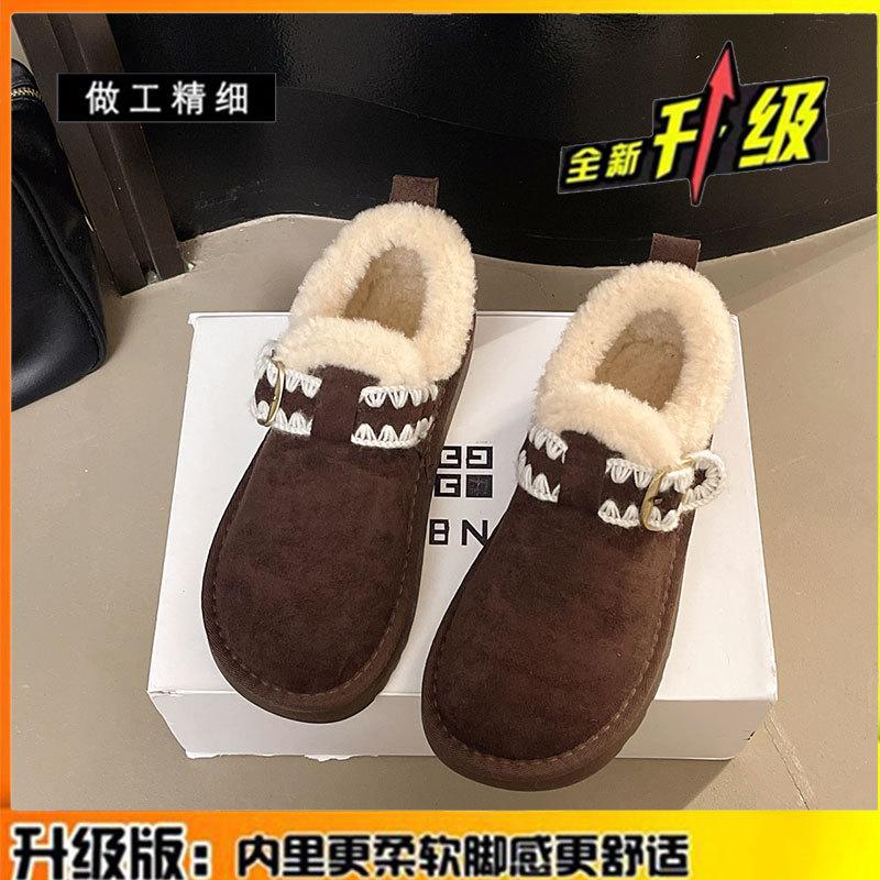 

Бархатные женские зимние новые хлопковые туфли на толстой подошве с увеличением высоты, женские повседневные 40