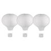 3 Paper Hot Air Balloon Lanterns with Metal Frame Ø 30 X 40 Cm