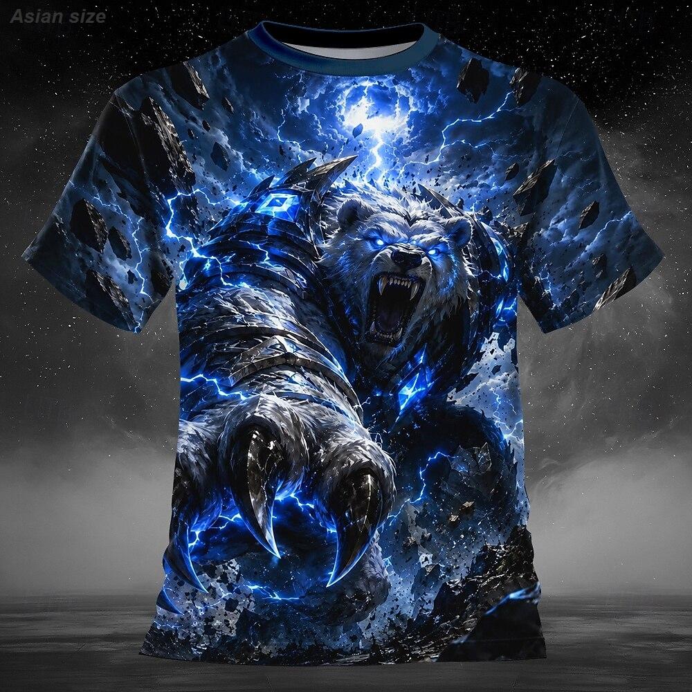 Halloween Men's Skull Skulls T Shirt Short Sleeve T Shirt 3D Print Crew Neck Shirt Exaggerated Designer Horror Club Summer