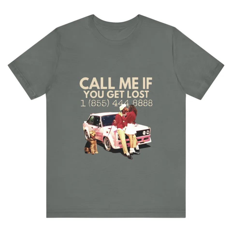 Call Me If You Get Lost RetroStyle Graphic Tee Casual Print Comfortable And Versatile Pure Cotton Printed TShirt Unisex Style