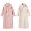 Winter national style fashion suit new Chinese high-end embroidered woolen double-sided wool coat + vest women's NX117