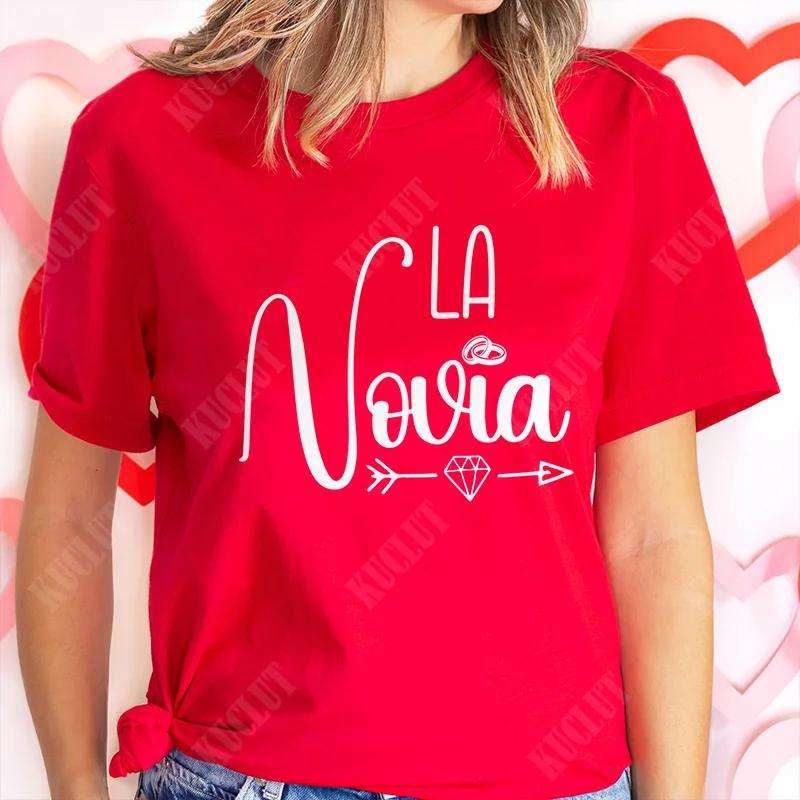 Spanish Girls Bachelorette Hen Party Tshirt Team Bride Squad Tops Women Single Farewell T-Shirt Bridal Shower Wedding Party Tees