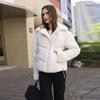 Winter new fashion cotton-padded clothes versatile simple cotton-padded clothes detachable sleeves jacket