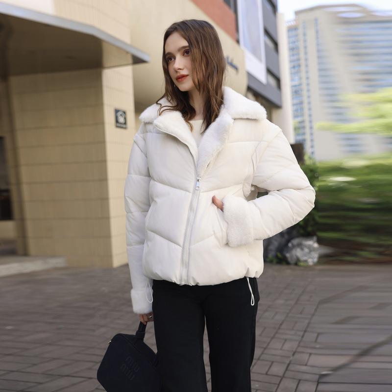 Winter new fashion cotton-padded clothes versatile simple cotton-padded clothes detachable sleeves jacket