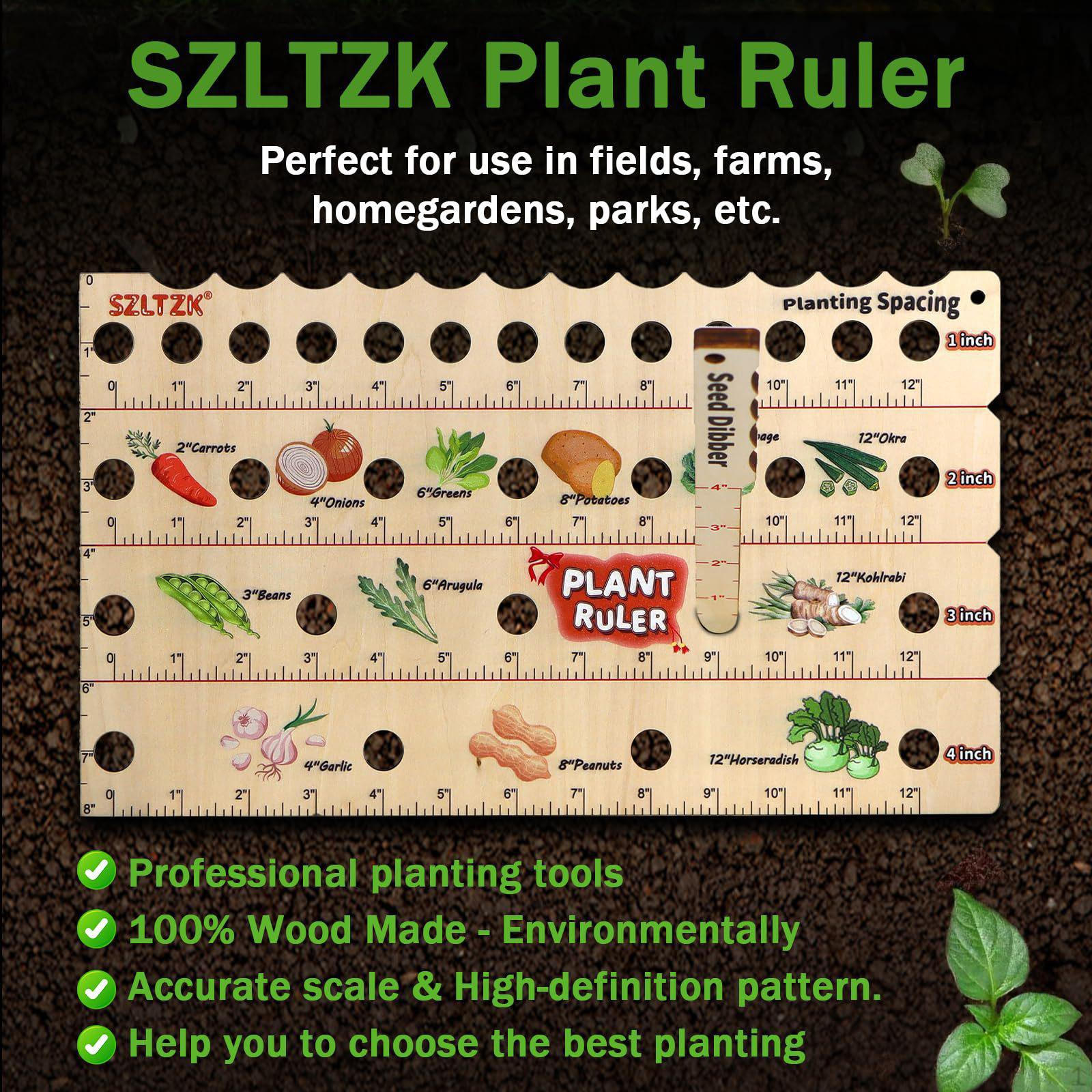 

Деревянная линейка для растений с направляющей для посадки Многофункциональная для садовых полей и ферм