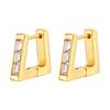 Classic Fashion Geometric Triangle Stainless Steel Ear Buckle for Womens Versatile Classic Earrings
