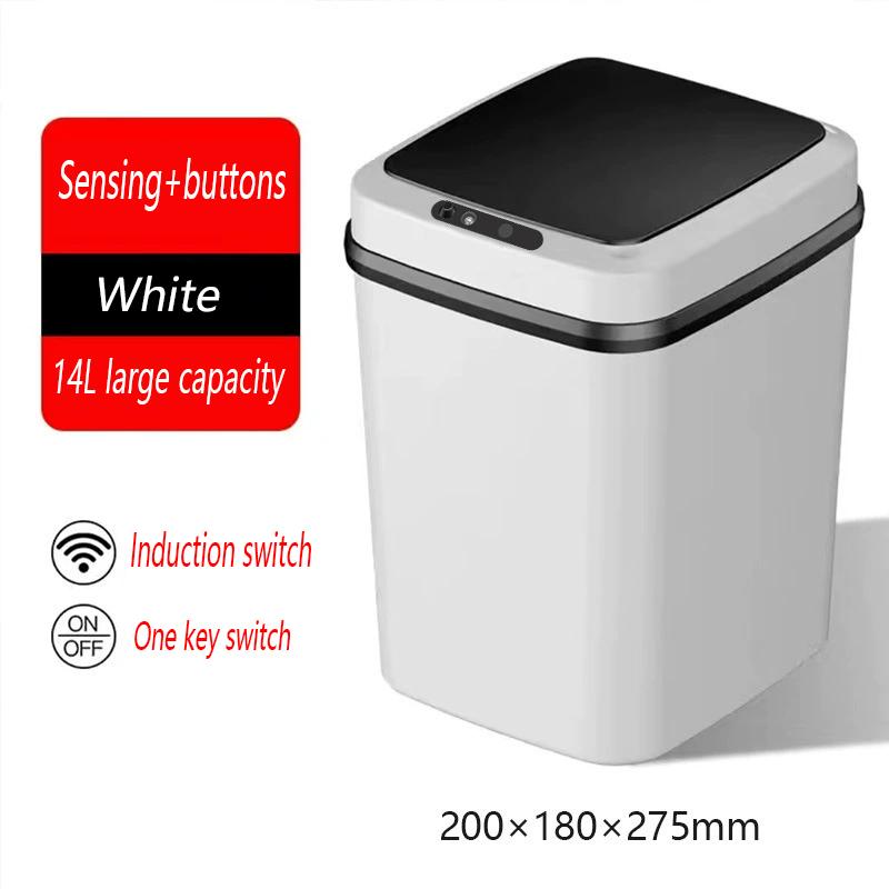 Intelligent Garbage Bin, Household with Lid, Induction Toilet, Living Room, Bathroom, Creative Fully Automatic Electric Lid Open