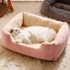 Bett für Katzen und Hunde, warmes, verdicktes Katzenbett, Kätzchenkissen, Hundehütten, Katzen- und Hundeschlafnest, Haustiermatratze, Haustierkatzenbett