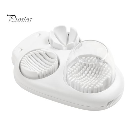 

Яйцерезка для вареных яиц Яйцерезка 3-в-1 Измельчитель яиц из нержавеющей стали Яйцерезка для винограда, клубники серый