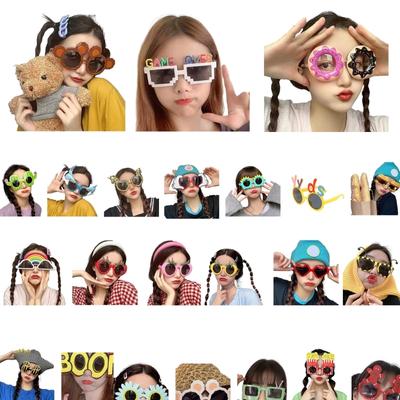 Occhiali da Sole Divertenti per Feste Occhiali Fantasia Novità Oggetti di Scena per Photo Booth per Adulti Adolescenti Feste di Compleanno Feste in Spiaggia