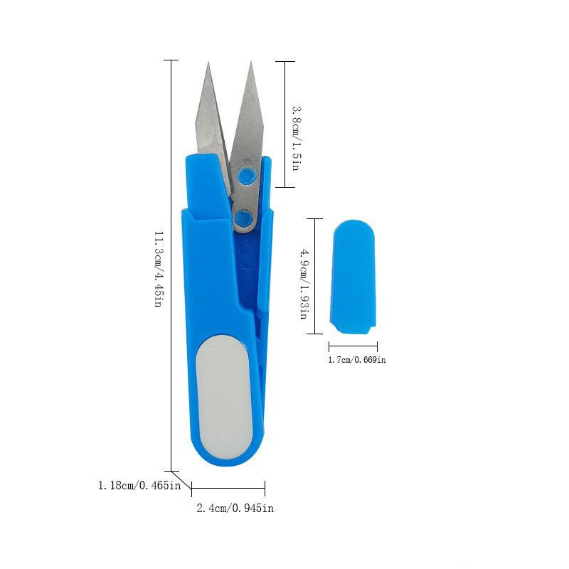 Compact Thread Snips Scissors with Protective Cover for Cross Stitch and Fishing Line Cutting Small Portable Sewing Scissors