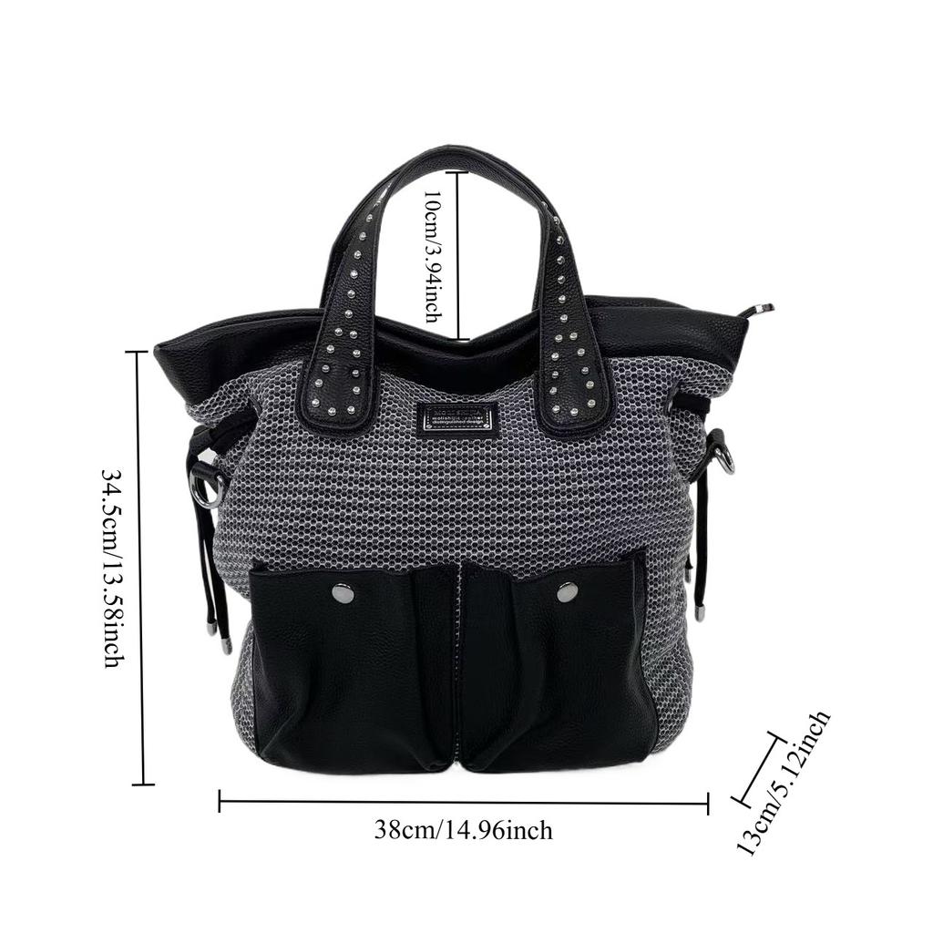 Ladies Super Cool Street Shoulder Bag Multi-Pocket Splicing Millennium Spice Girl Messenger Bag