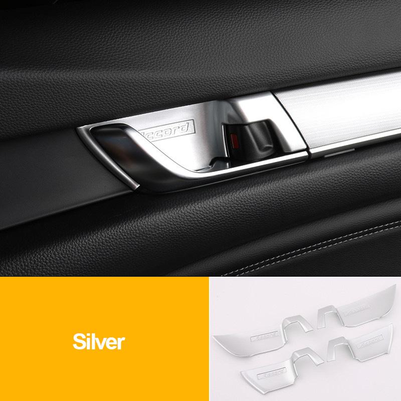 Car Accessories For Honda Accord X 10th 2018    2022 Hybrid ABS Carbon Fiber Door Handle Bowl Cover Trim Stickers