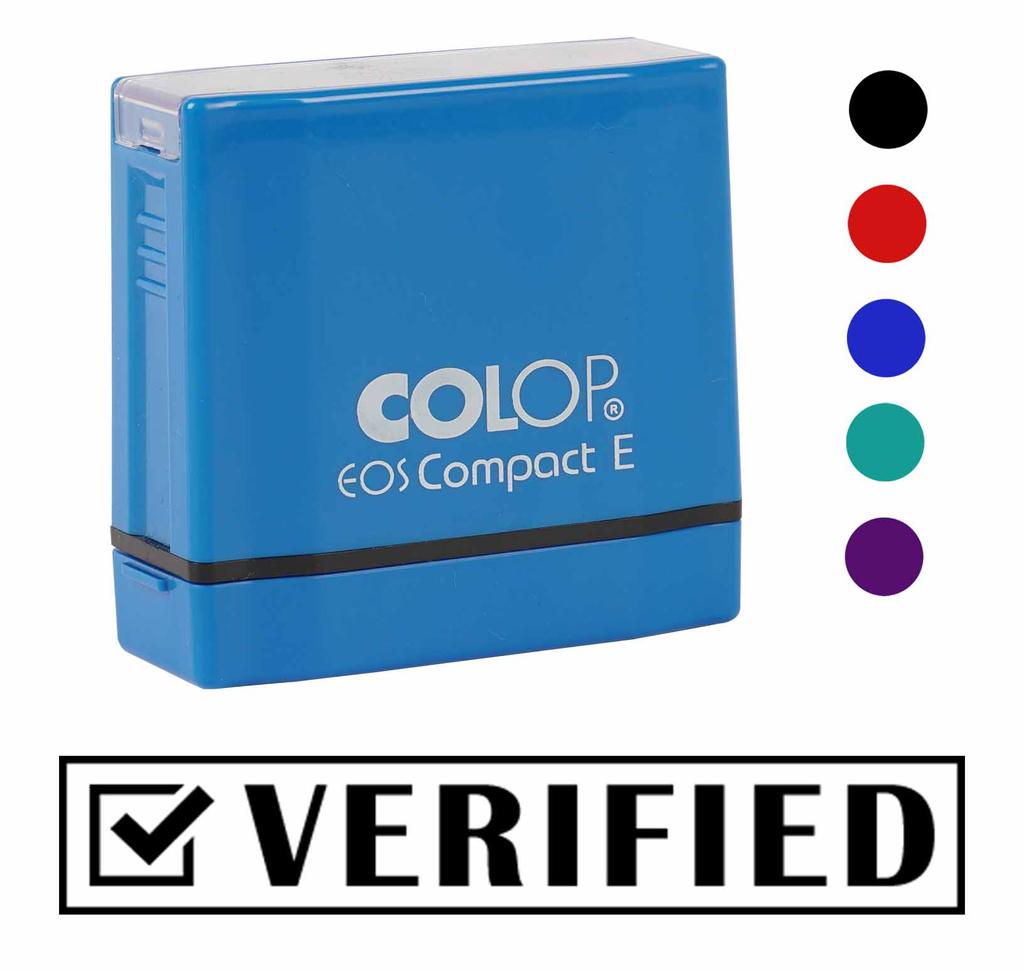 Printtoo Verified Self Inking Rubber Stamp Pre-Inked Office Stamp- Home Office Business Stationery, Black- 42 x 9
