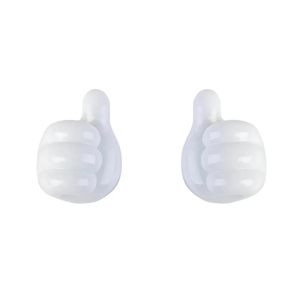 2pcs Hand-shaped Rubber Holder Multifunctional Self Adhesive Mini Hook for Car Wire Data Line Glasses Keys Tower Organizer Hooks