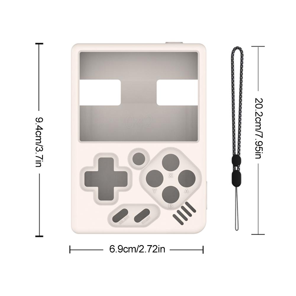 Silicone Case Shockproof Protective Cover with Lanyard Protective Case Protector Shell Sleeve for MIYOO Mini V4 Game Accessories