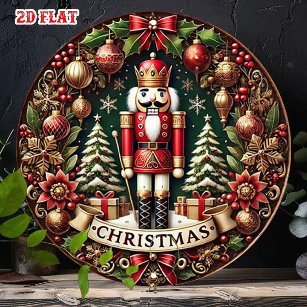 Vintage Metal Sign Blue Deer Merry Christmas Retro Tin Plate Wall Decor Home Holiday Gift 20 Cm