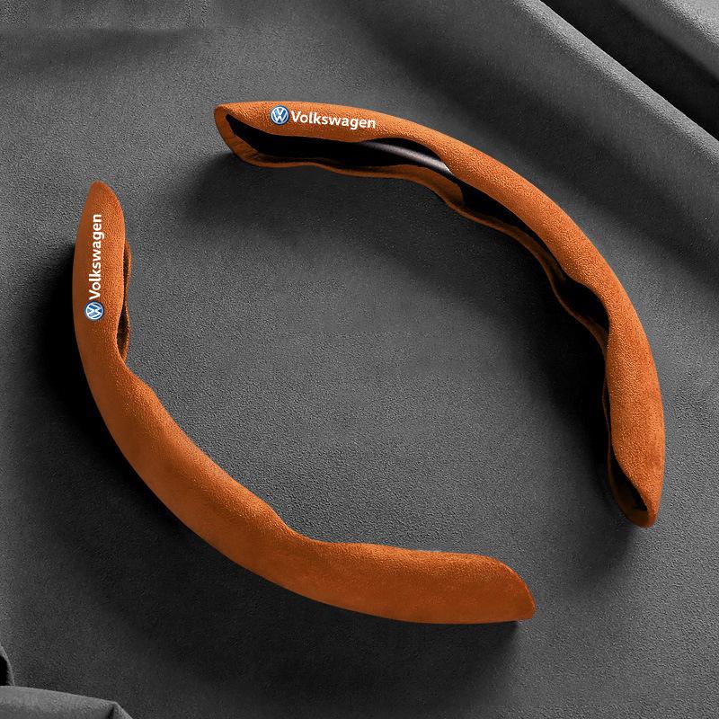 Car Suede Steering Wheel Cover Sweat-absorbin Non-Slip For VW Volkswagen POLO GOLF 6 5 7 T5 T7 MK6 MK7 Auto Decoration Accessori Xn2