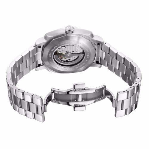 BINLUN Men's Analog Automatic Mechanical Watch with Tourbillon, Stainless Steel Watchband, Waterproof, Sapphire Crystal