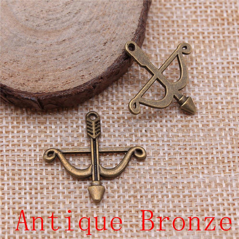 Bow Arrow Shaped Charms Pendant For Bracelet Necklace Jewelry Making Craft Findings