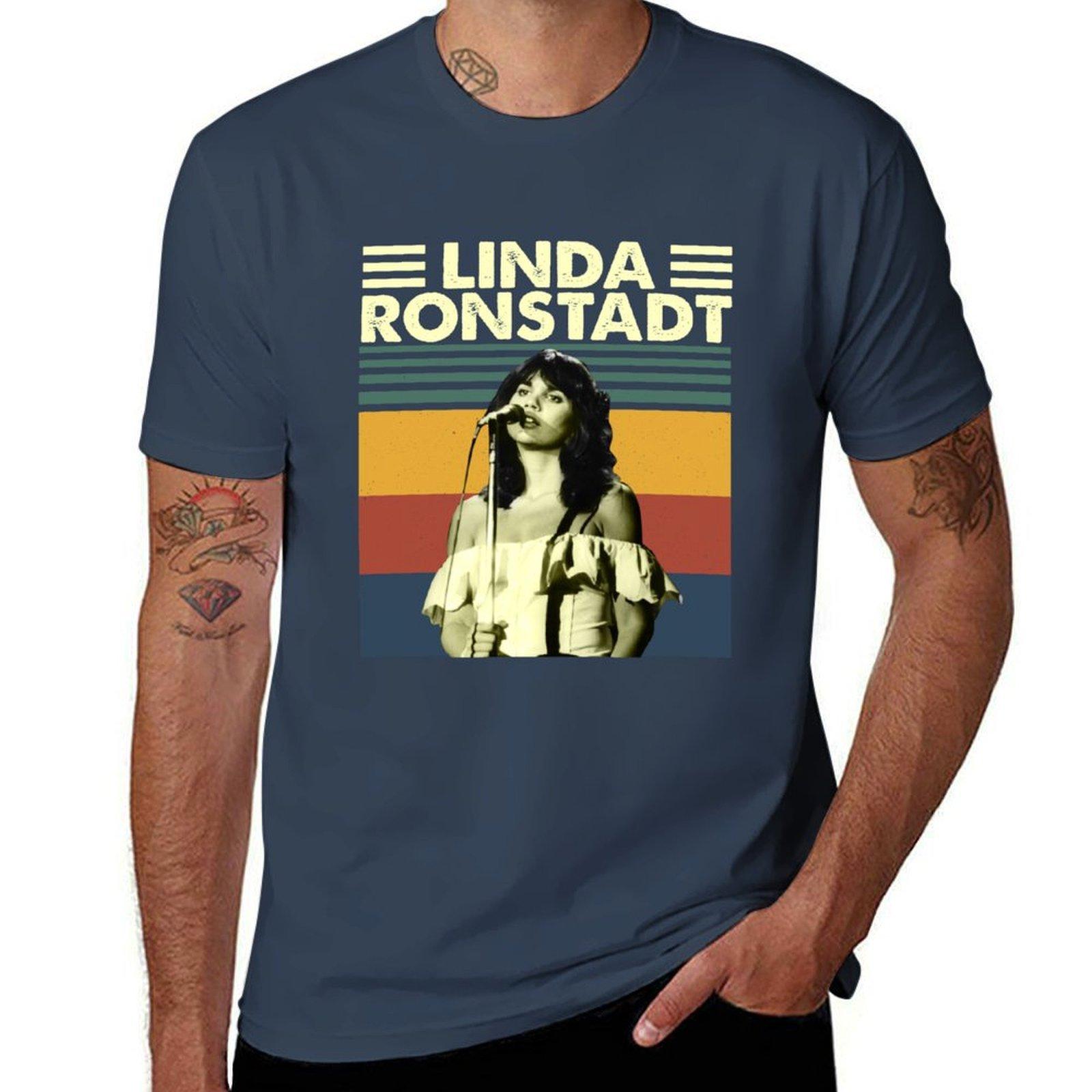 Vintage Linda Ronstadt Tshirt Plus Size Basic Short Sleeve Top S