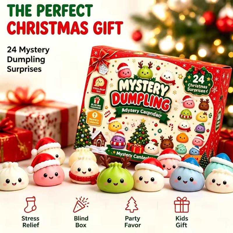 Hot Christmas Squishies Advent Calendar 24 Days Countdown Adviento Navidad Dumpling Squishy Slow Rising Squeeze Home Decor Gifts