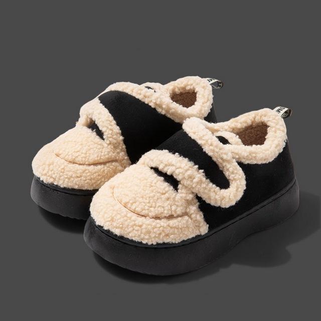Vinter Kvinner Korte plysj Varme snøstøvler Fritidssko Semsket pels Chelsea ankelstøvler Flats Plattform Dametøfler Botas