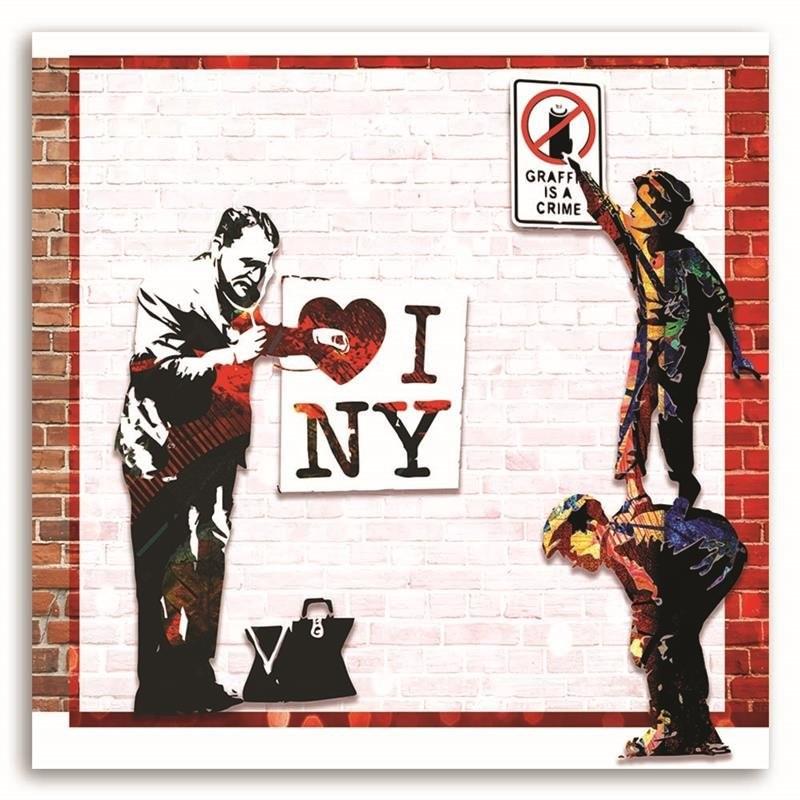 Canvas Print, Banksy - I Love New York