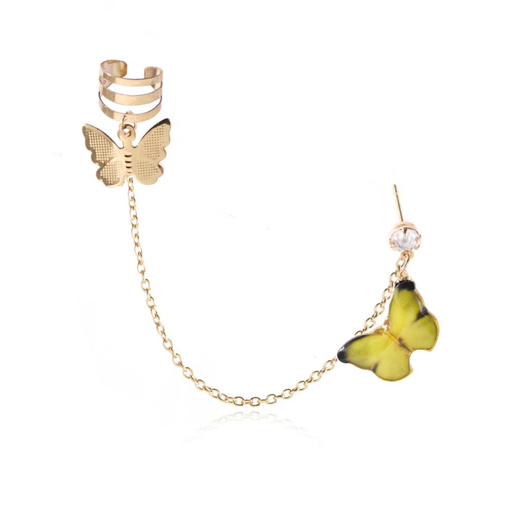 Alloy Butterfly Elegant Earrings Charming European Style For Women In Multiple Colors
